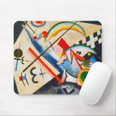 Tapis de souris croisé blanc de Kandinsky (Avec souris)
