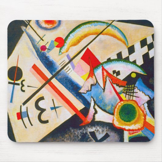 Tapis de souris croisé blanc de Kandinsky (Devant)