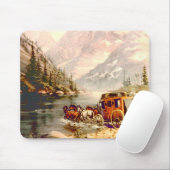 Tapis De Souris CROISEMENT de DILIGENCE de RIVIÈRE par SHARON (Avec souris)