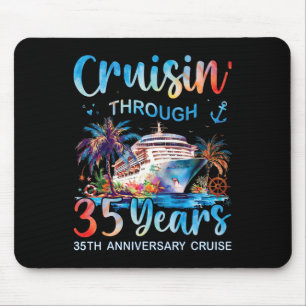 Tapis De Souris Croisière à travers 35 ans Croisière d'anniversair