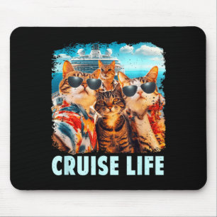Tapis De Souris Croisière Amusante de Chat de Selfie Copains de Ba