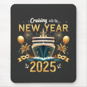Tapis De Souris Croisière au Nouvel An 2025 Eve Family Crew