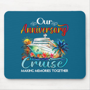 Tapis De Souris Croisière d'anniversaire de mariage mari femme cou