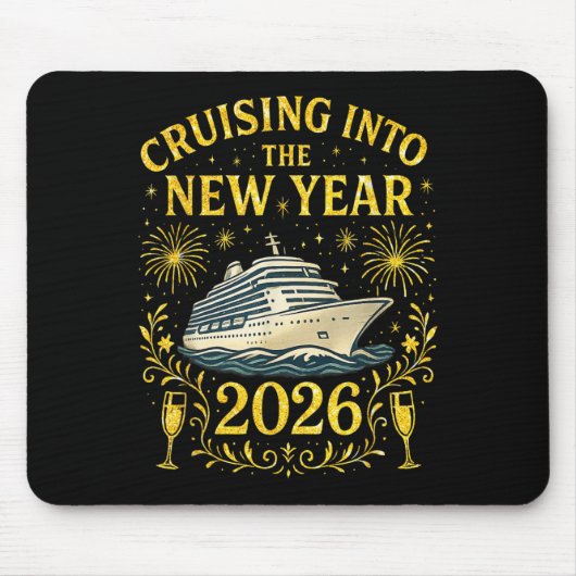 Tapis De Souris Croisière Dans Le Nouvel An 2026 Bonne Année (Devant)