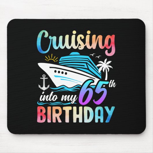 Tapis De Souris Croisière Dans Mon 65e Anniversaire 65 Ans Anniver (Devant)