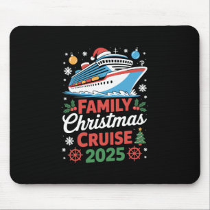 Tapis De Souris Croisière de Noël en famille 2025 Vacances de fête