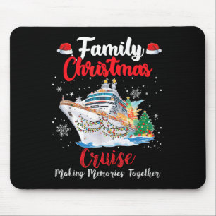 Tapis De Souris Croisière de Noël en famille Joyeux Cruisemas Voya