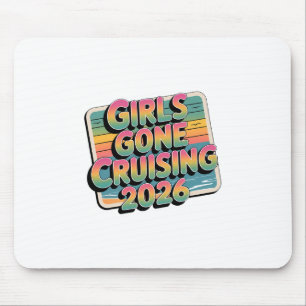 Tapis De Souris Croisière de vacances sur carte postale Girls Gone