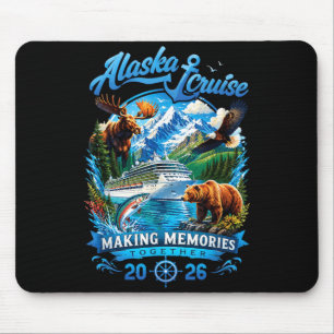 Tapis De Souris Croisière drôle en Alaska créant des souvenirs ens