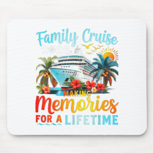 Tapis De Souris Croisière en famille 2026 Vacances Été Dessin