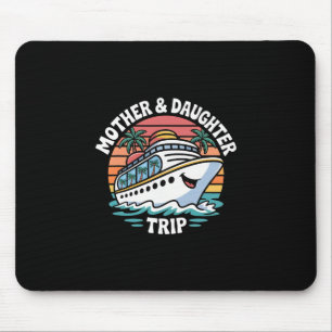 Tapis De Souris Croisière mère et fille bateau coucher de soleil