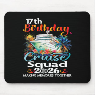 Tapis De Souris Croisière pour le 17e anniversaire entre amis et e