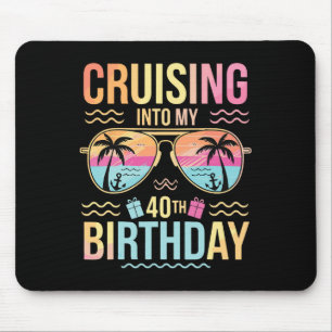 Tapis De Souris Croisière pour mon 40e anniversaire Vacances tropi
