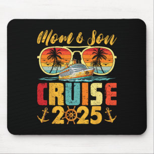 Tapis De Souris Croisière Rétro Vintage Maman et Fils 2025 Maman F