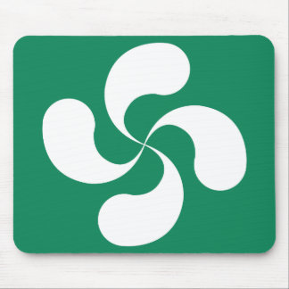 Tapis de Souris Croix Basque fond Vert "Lauburu"