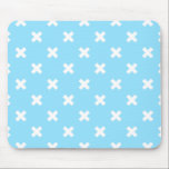 Tapis De Souris Croix blanche sur le bleu bébé<br><div class="desc">Croix blanche sur le bleu bébé</div>