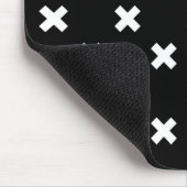 Tapis De Souris Croix blanche sur le noir (Coin)