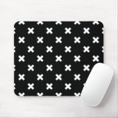 Tapis De Souris Croix blanche sur le noir (Avec souris)