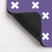 Tapis De Souris Croix blanches sur ultra violet (Coin)