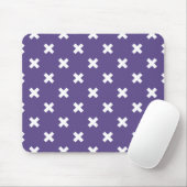 Tapis De Souris Croix blanches sur ultra violet (Avec souris)