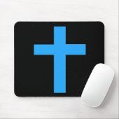 Tapis De Souris Croix Bleue (Avec souris)
