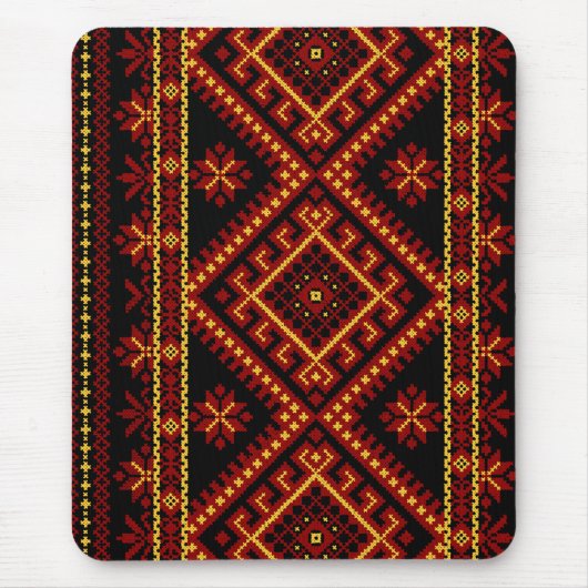 Tapis de souris Croix brodée ukrainienne (Devant)