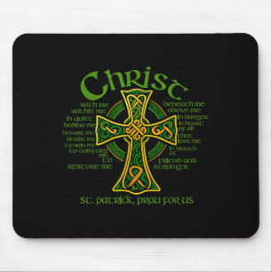 Tapis De Souris Croix celtique Christ avec moi Plaque thoracique S