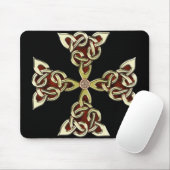 Tapis De Souris Croix celtique d'or Mousepad (Avec souris)