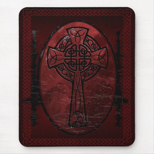Tapis De Souris Croix celtique rouge (Devant)