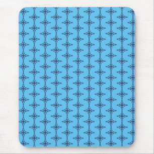 Tapis De Souris Croix chrétienne avec ornement bleu