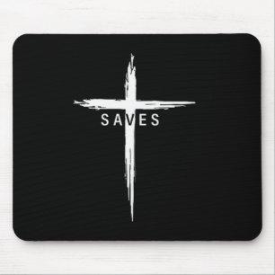 Tapis De Souris Croix chrétienne cool Jésus sauve les hommes femme