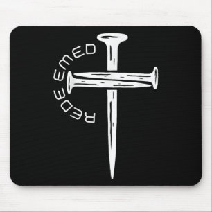 Tapis De Souris Croix chrétienne Jésus racheté Dieu Foi Bible Rel
