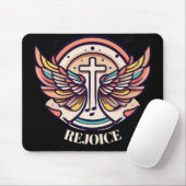 Tapis De Souris Croix colorée Agnel ailes Rejoice (Avec souris)