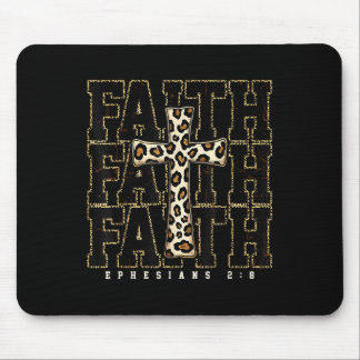 Tapis De Souris Croix de foi léopard verset biblique religieux chr