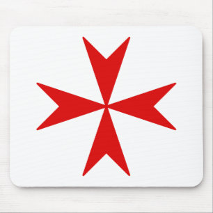 Tapis De Souris Croix de Malte (rouge)