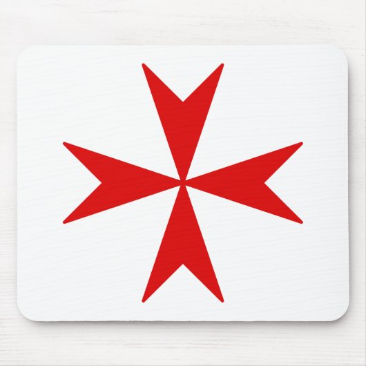 Tapis De Souris Croix de Malte (rouge) (Devant)
