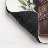 Tapis De Souris Croix de Pâques et ruban pourpre (Coin)