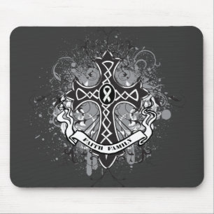 Tapis De Souris Croix de prière de famille de foi - cancer de