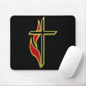 TAPIS DE SOURIS CROIX ET FLAMME (Avec souris)