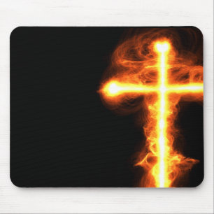 Tapis De Souris Croix flamboyante Mousepad
