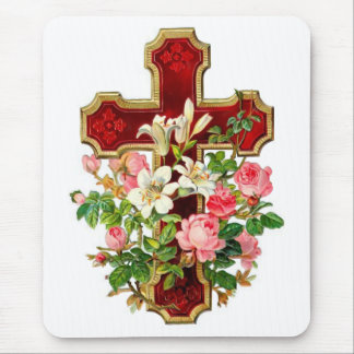 Tapis De Souris Croix florale