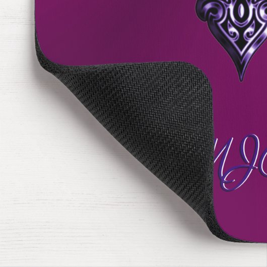 Tapis De Souris Croix gothique à l'apparence bossée en violet avec (Coin)