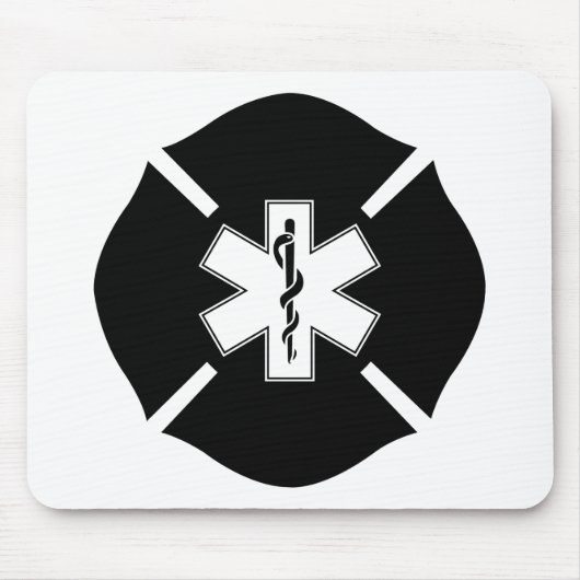 Tapis De Souris Croix maltaise et étoile de la vie (Devant)