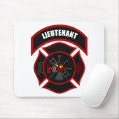 Tapis De Souris Croix maltaise - lieutenant (casque rouge) (Avec souris)