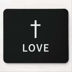 Tapis De Souris Croix minimale chrétienne Amour Mode religieux sub