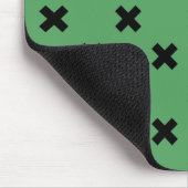 Tapis De Souris Croix noire sur le vert (Coin)
