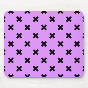 Tapis De Souris Croix noire sur lilas