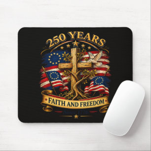 Tapis De Souris Croix patriotique Foi et Liberté 250 Ans