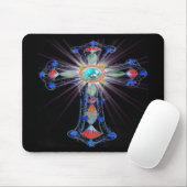 Tapis De Souris Croix religieuse de Starburst (Avec souris)