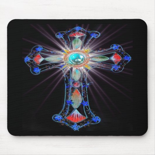 Tapis De Souris Croix religieuse de Starburst (Devant)